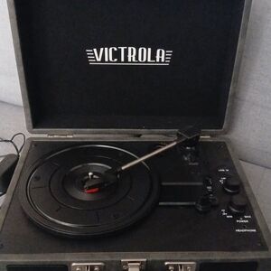 Victrola Black Portable Record Player